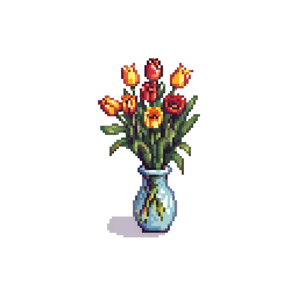 Tulips in a vase emoji