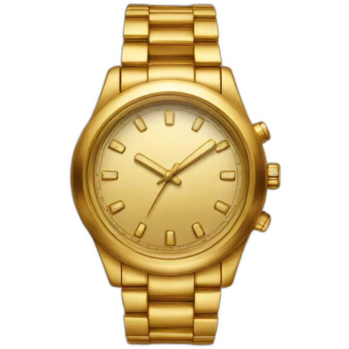 gold watch emoji