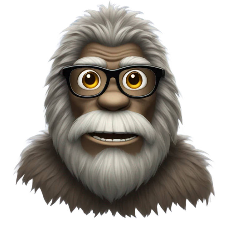 Big foot with glasses emoji