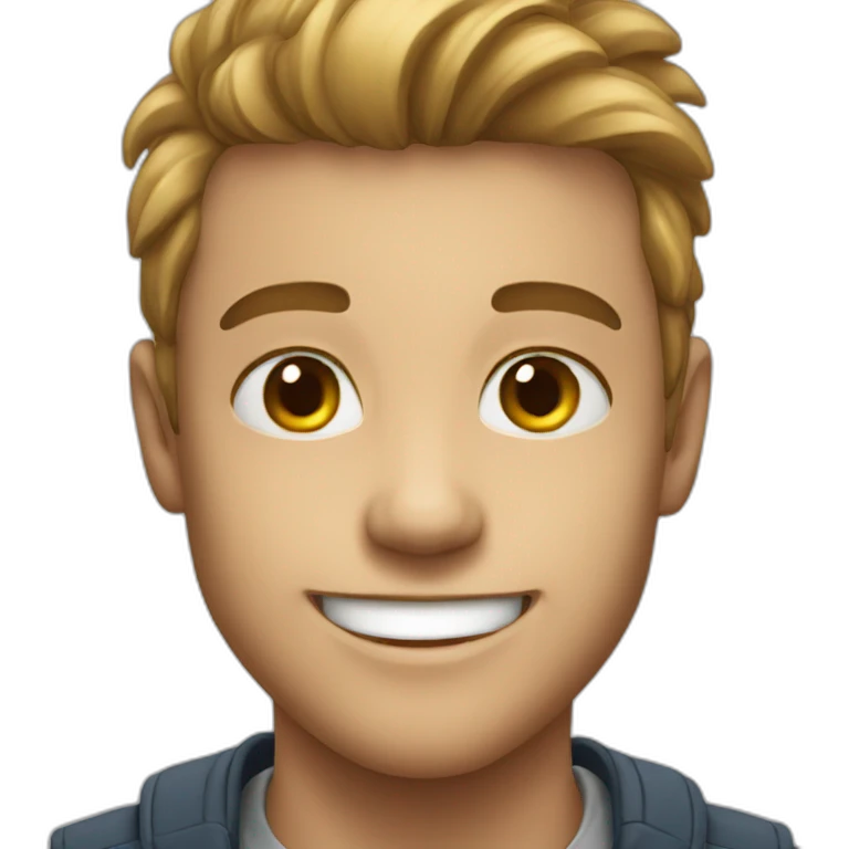 young man smile emoji