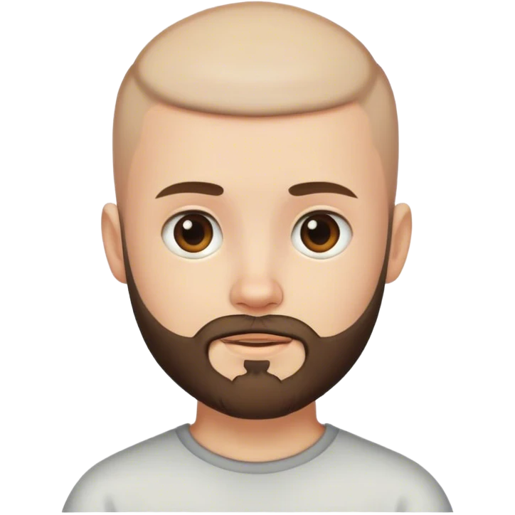boy with beard and shaved hair
 emoji