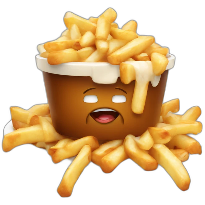 Poutine qui mange de la poutine emoji
