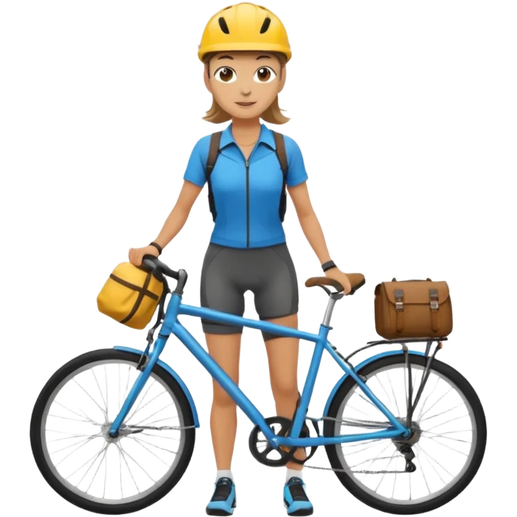 Urban Bike Courier woman  emoji