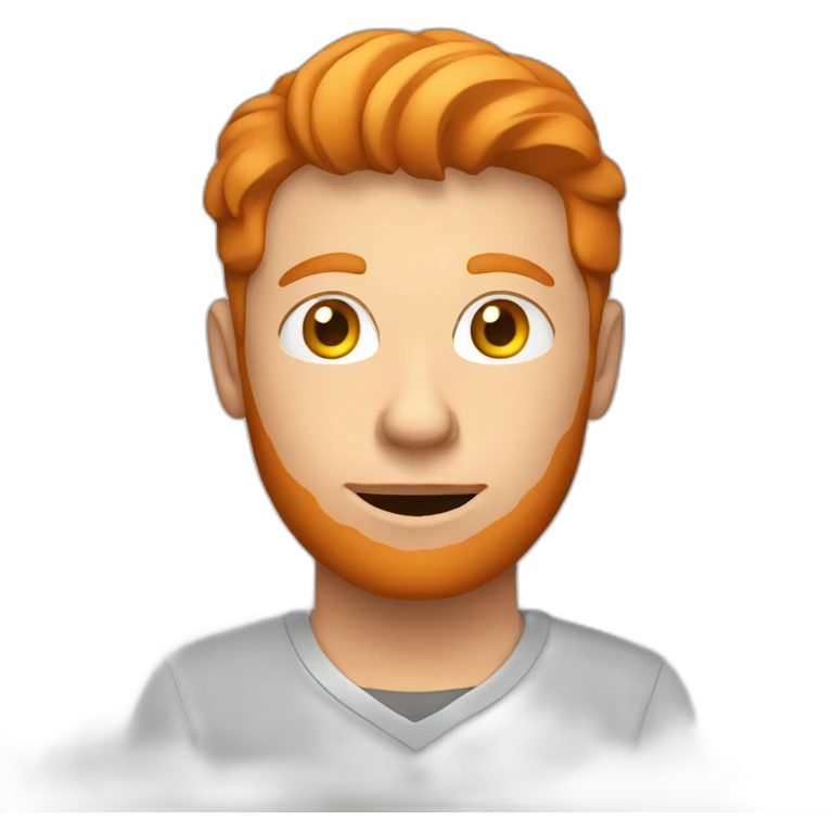 Ginger man on computer emoji