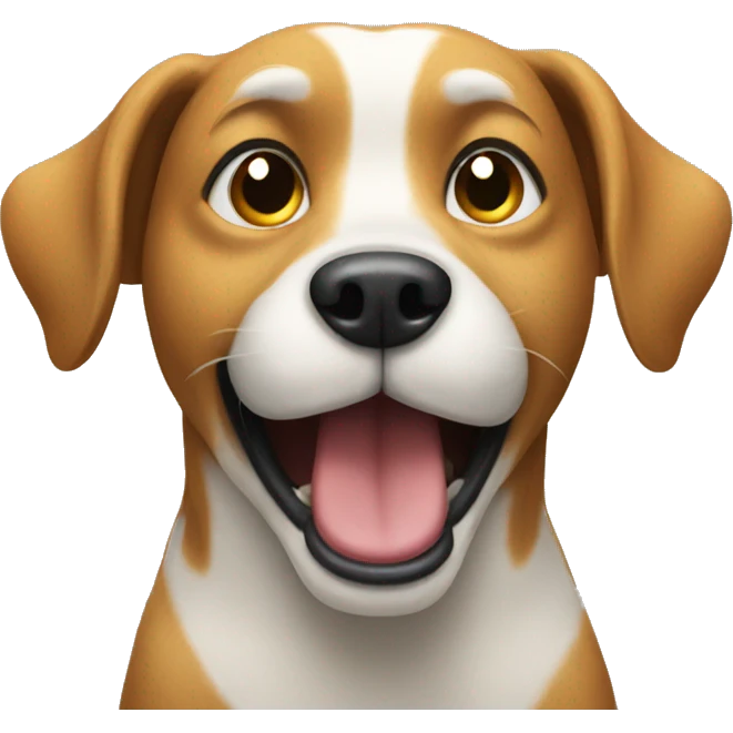 Dog singing emoji