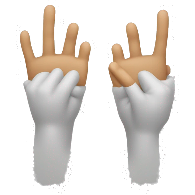 Two hands with the little fingers (the 5th finger) interlocking.  emoji