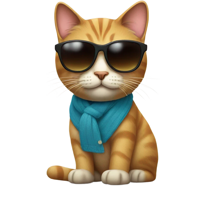 Cat with sunglasses emoji