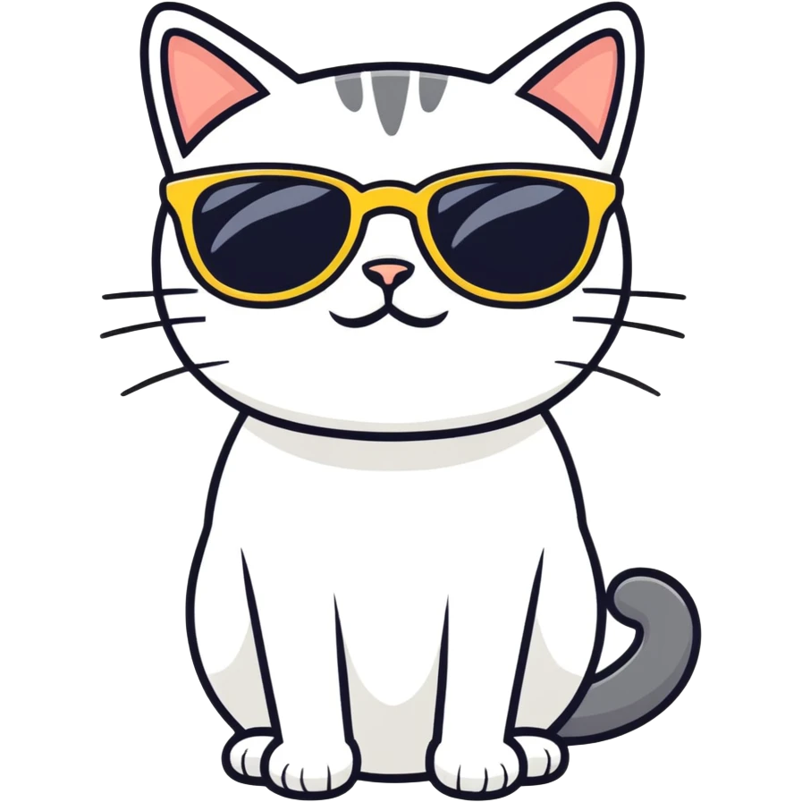 Cat with sunglasses emoji