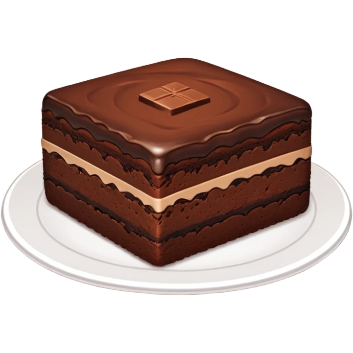big Chocolate Brownie cake emoji