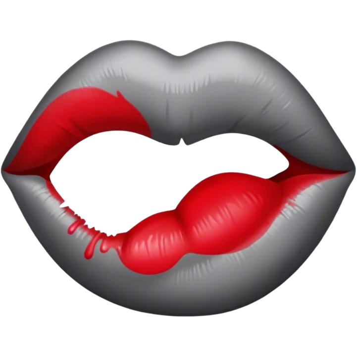 Grey kiss mark emoji emoji