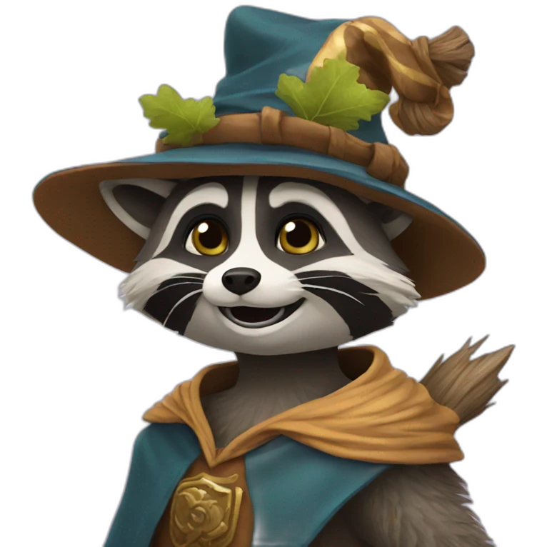 raccoon‐wizard emoji
