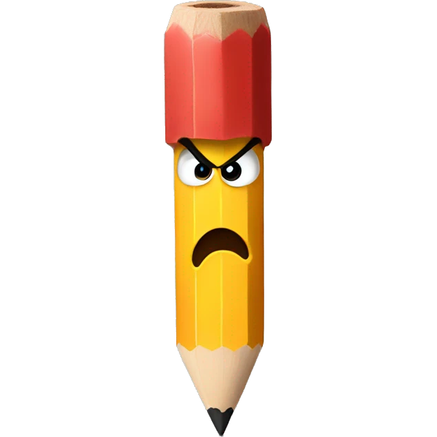 Angry pencil emoji
