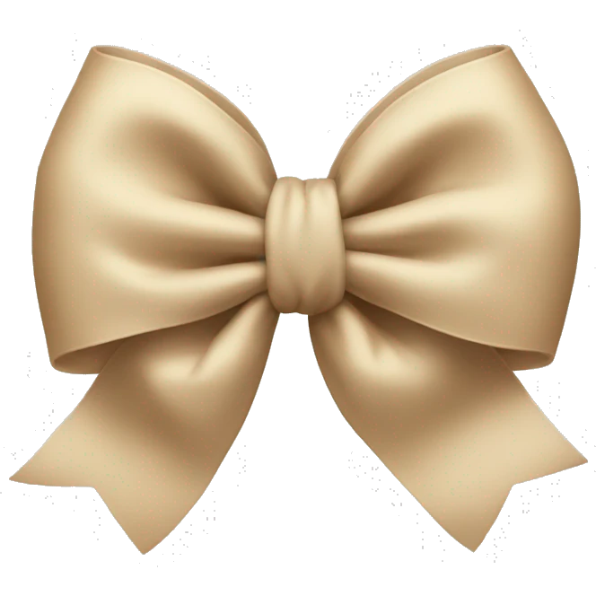 Beige bow emoji