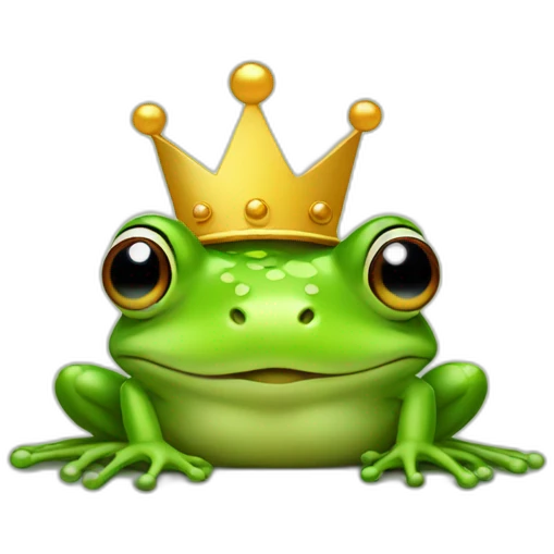 Frog with a crown emoji