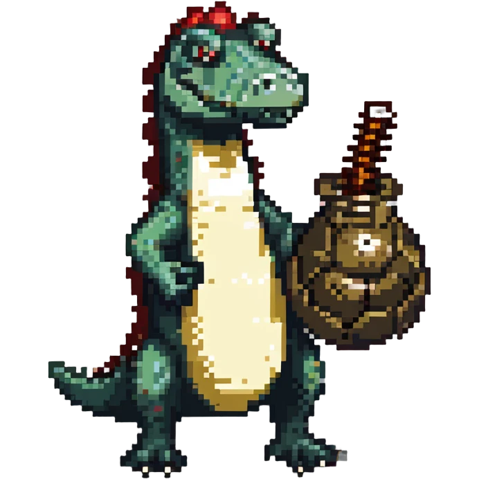 bombardero crocodilo holding a bomb emoji