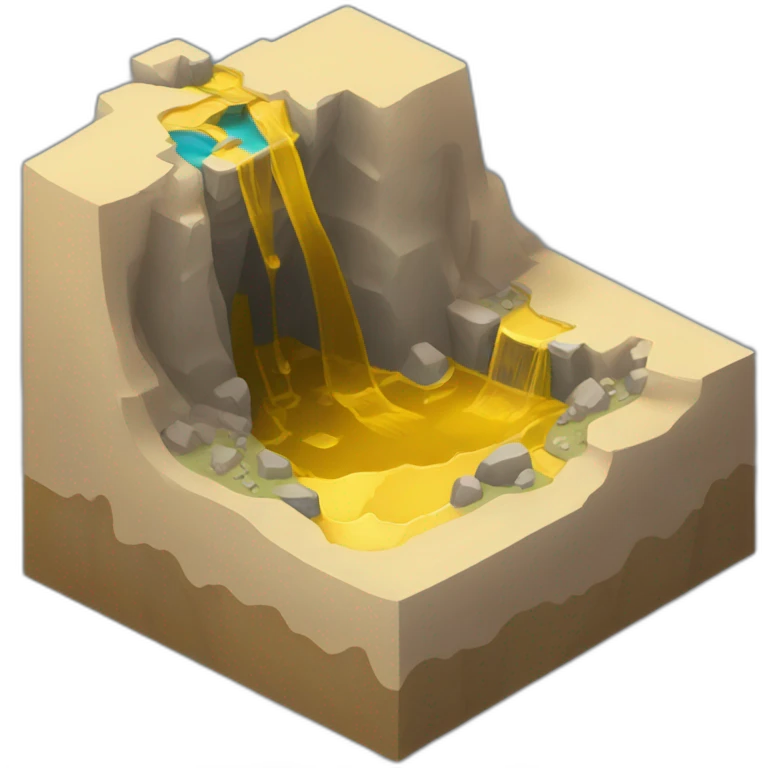 isometric river mineshaft gold emoji