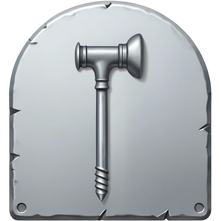 wall nail with flattened head and bent shaft, looks hammered emoji