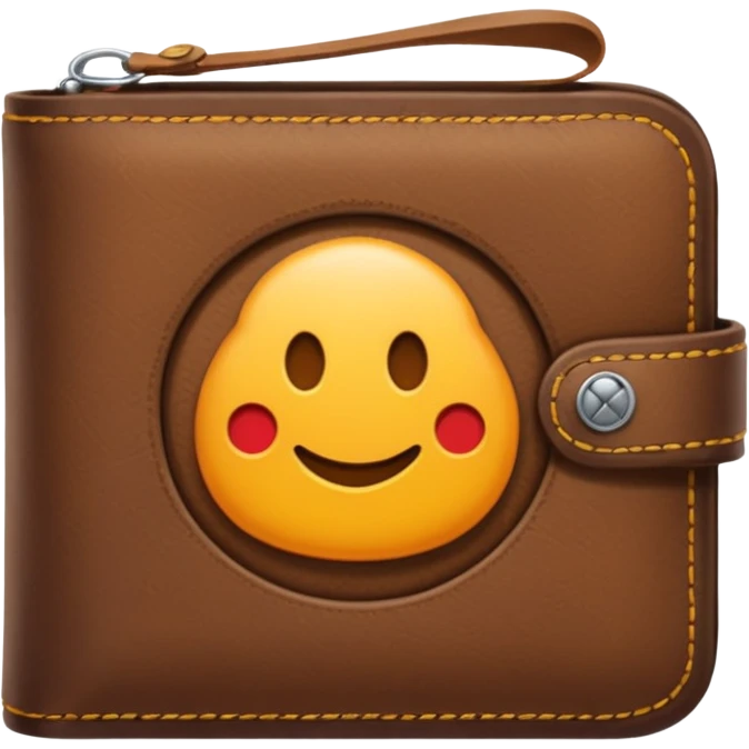 Billetera con un simbolo de manos agarradas en el medio emoji