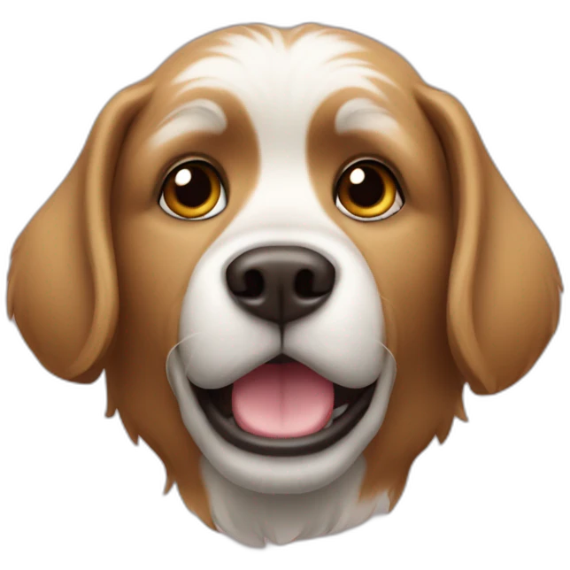 Un chien sur un singe emoji
