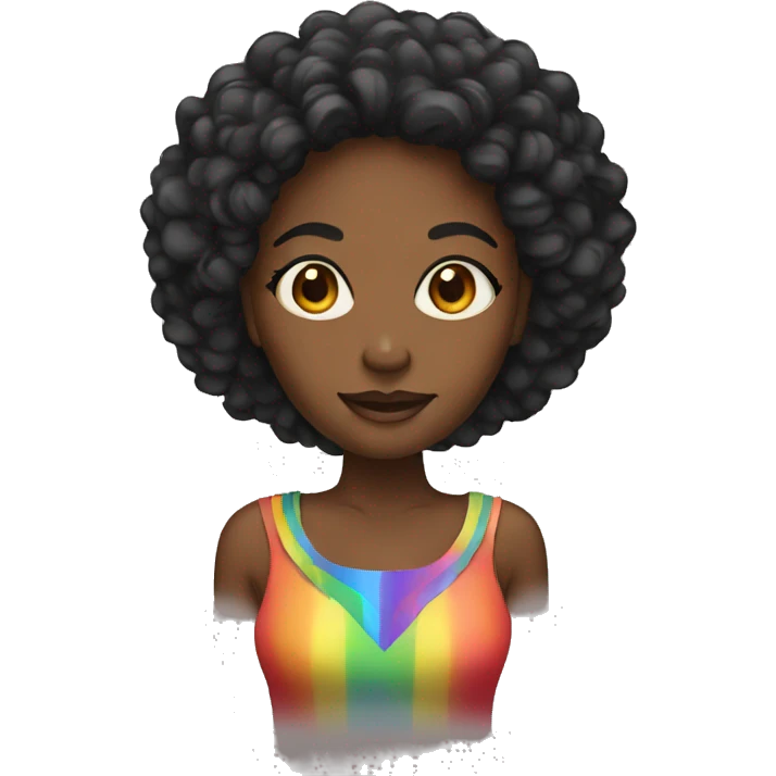 BLACK WOMAN RAIBOW emoji