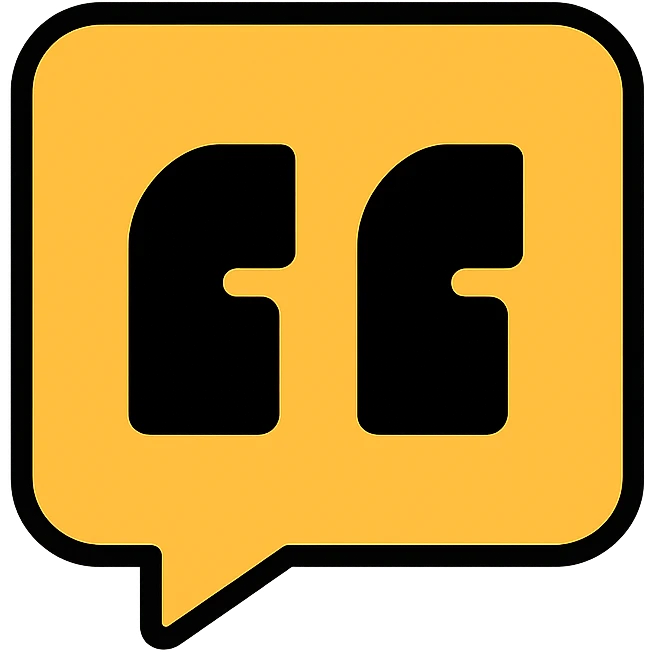 gold and black outlined icon representing Quotes for Instagram emoji