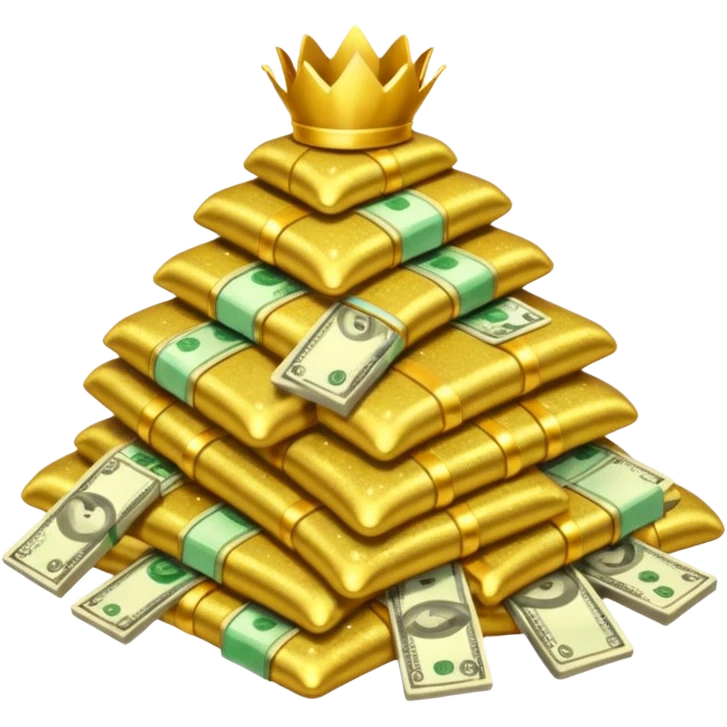 money in a glitter $  emoji