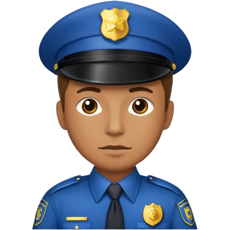 police with tie emoji