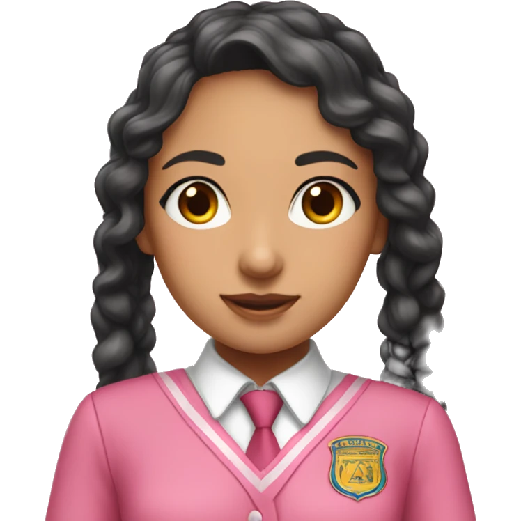 Karina aespa in pink school uniform emoji