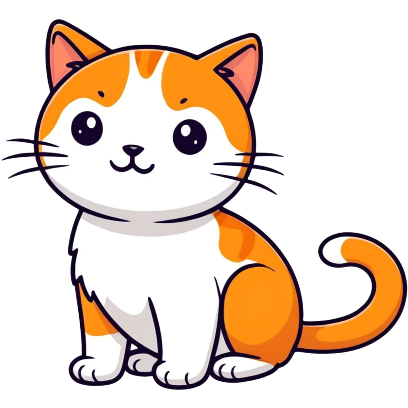 Orange cat making a potion emoji