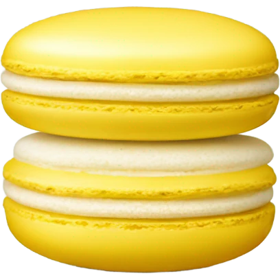 one yellow macaron  emoji