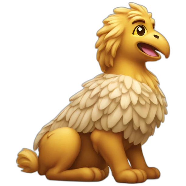 Poussin sur lion emoji