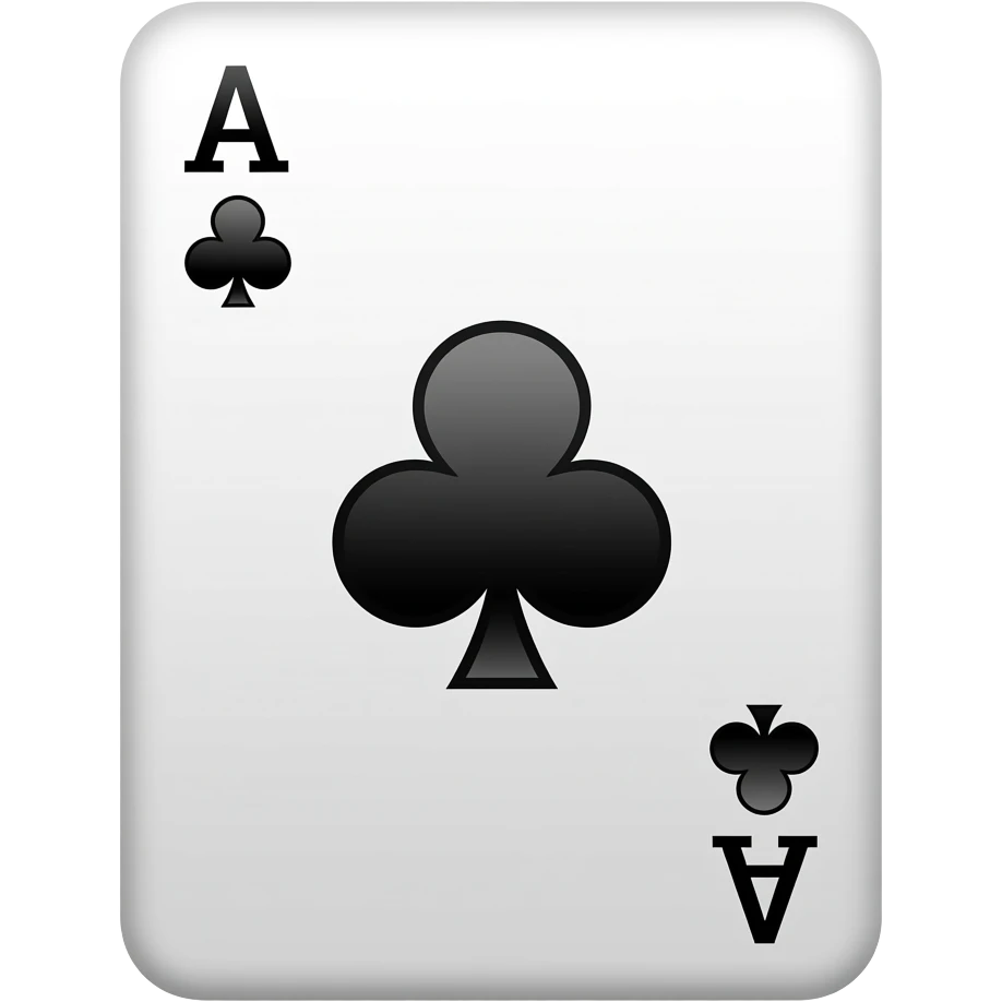 i want white clubs(cards) emoji