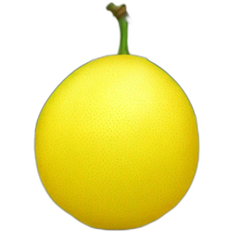 Lemon with leaf emoji