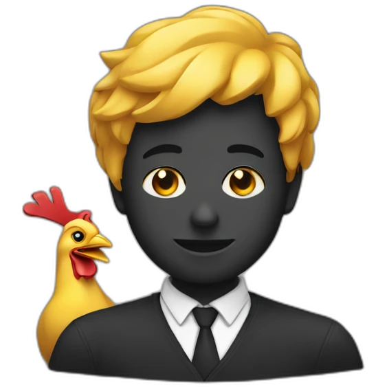 Personne noir qui mange du poulet emoji