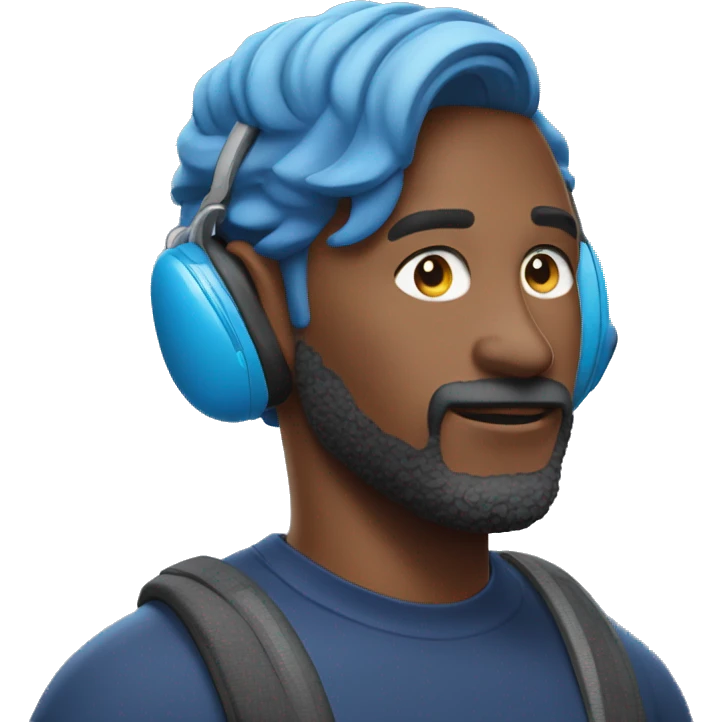 AirPods Max blue emoji
