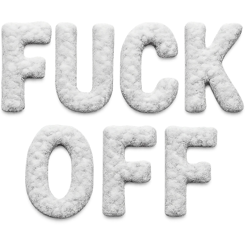 snow Fuck off text , remove background emoji