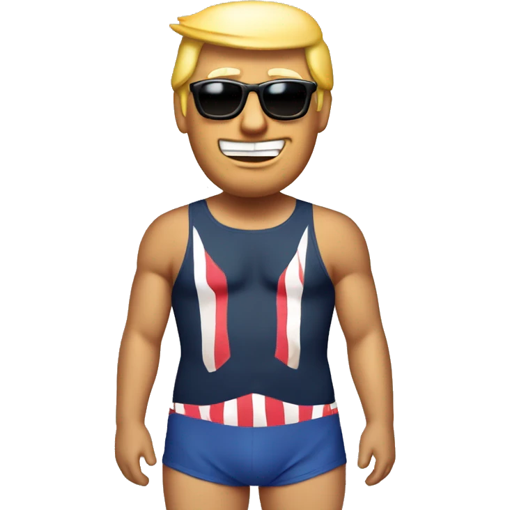 Donald trump in a swimsuit emoji