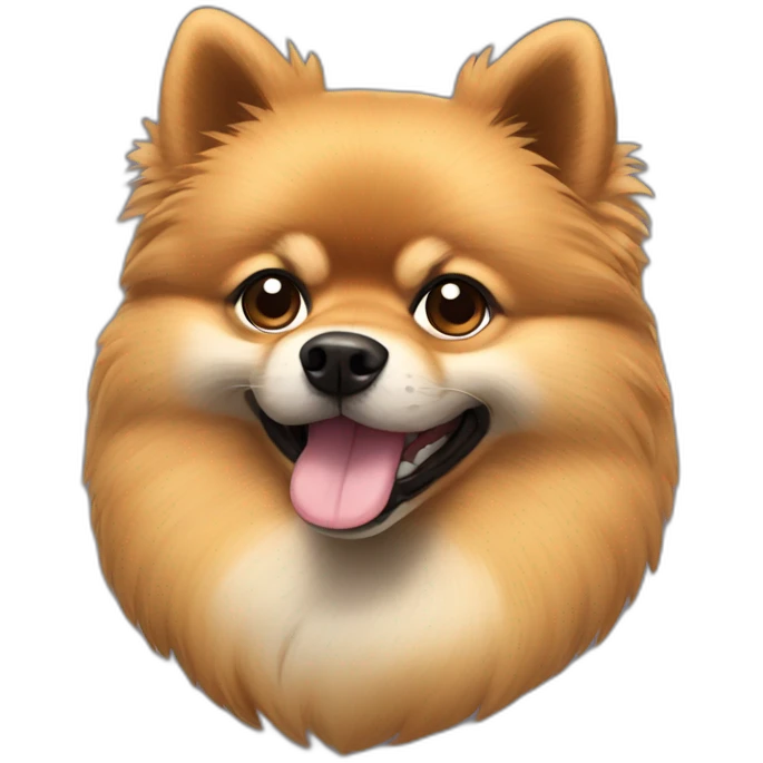 a muscular pomeranian spitz emoji