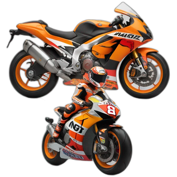 Marc Marquez on a motorcycle emoji