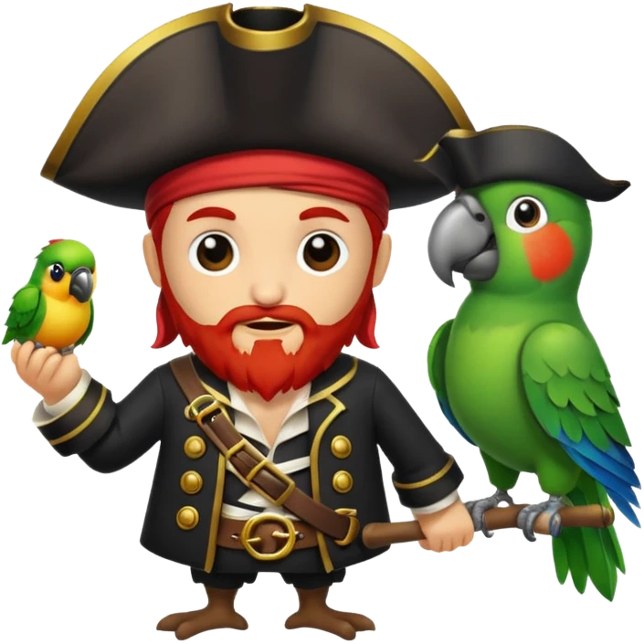 pirate and parrot emoji