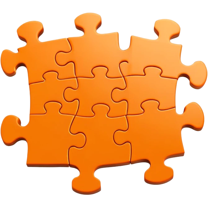 light orange puzzle  emoji