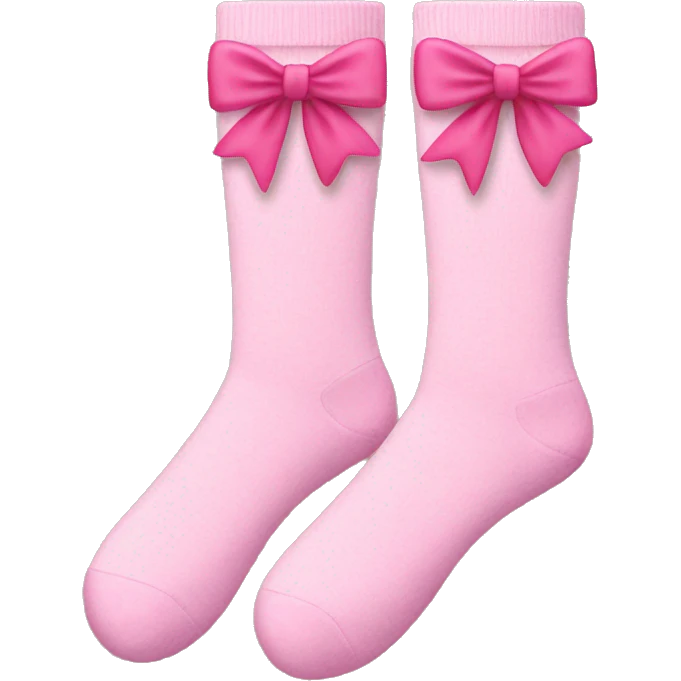 Pink bow socks  emoji