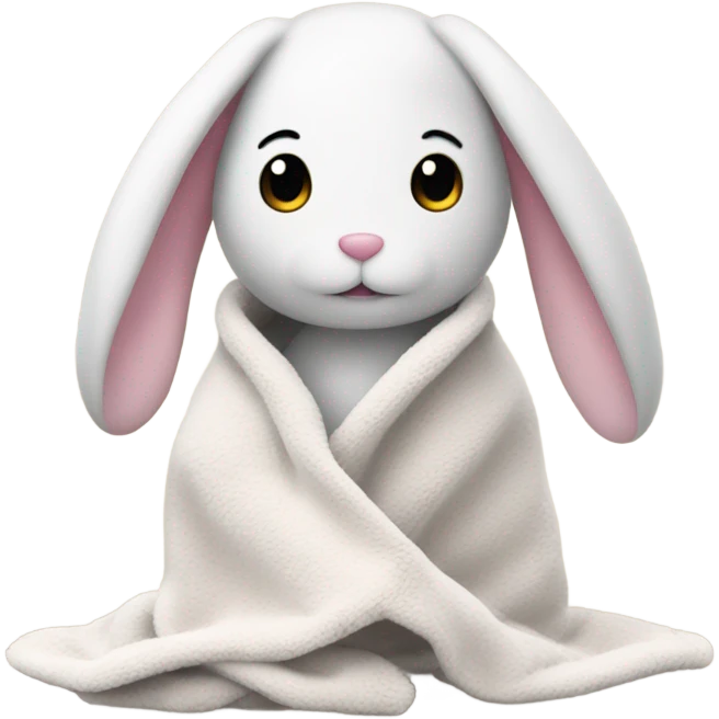 bunny security blanket  emoji