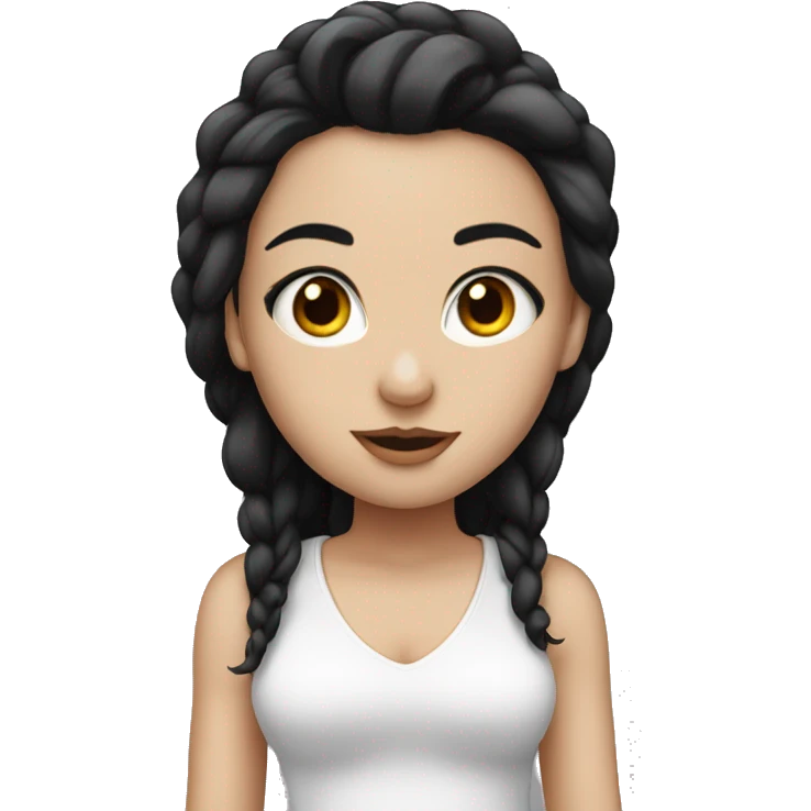 white girl with black hair and piercings emoji