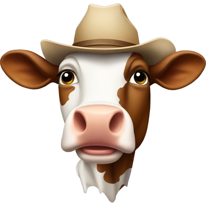 Cow wearing cowboy hat  emoji