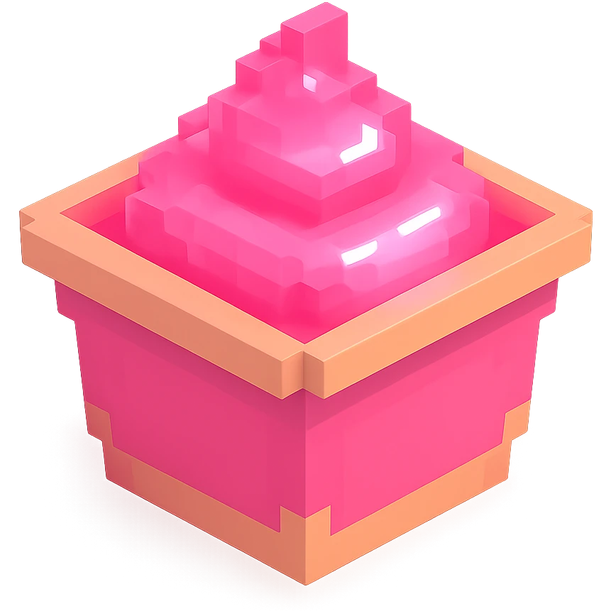 сделай соус из фастфуда розовый светящийся, no background  emoji