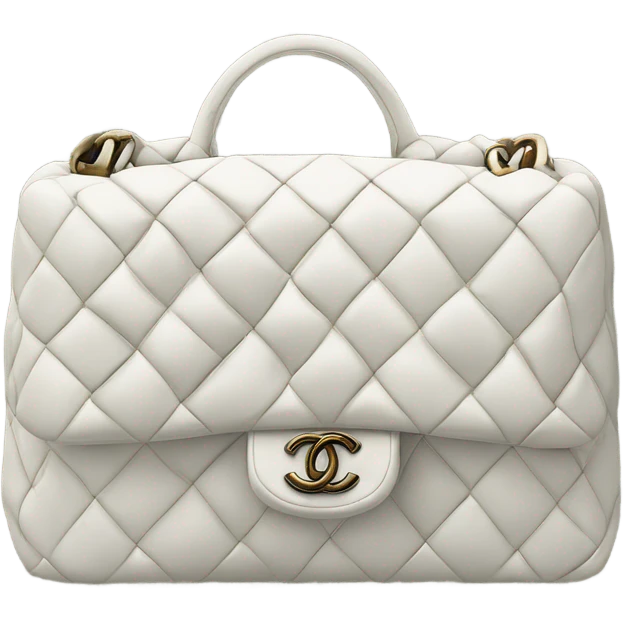 Tweed white chanel bag  emoji