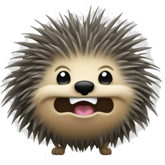 porcupine winking emoji