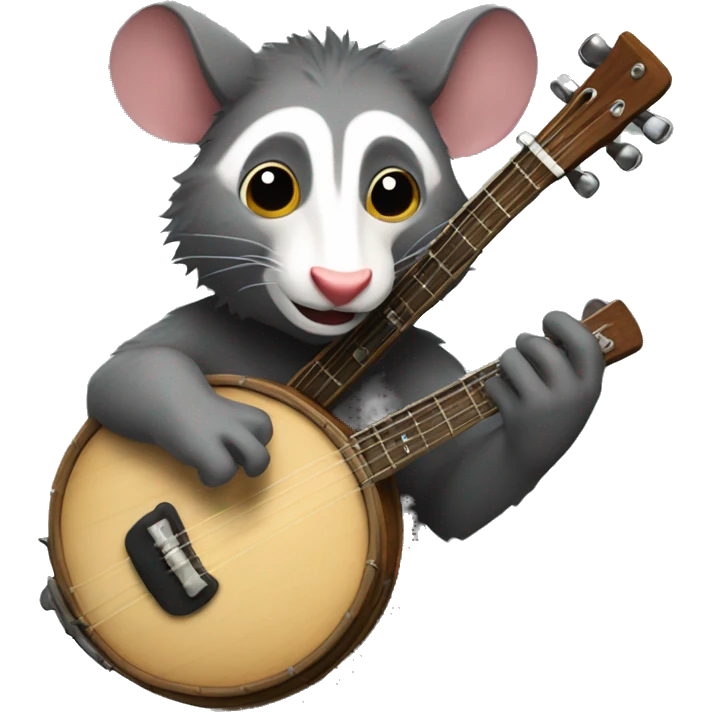 Banjo playing possum emoji
