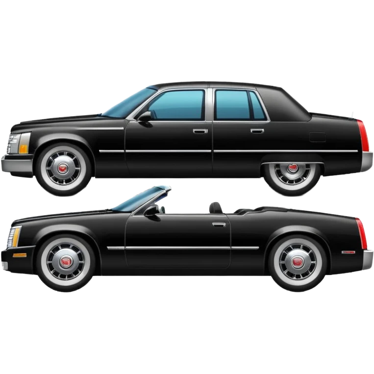 black cadillac in profile emoji